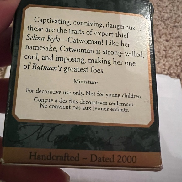 Hallmark Keepsake 2000 Batman Catwoman Ornament, excellent condition with box - Picture 4 of 7